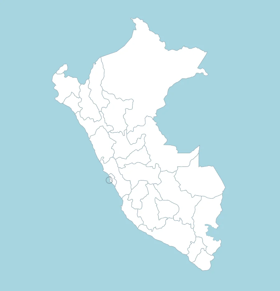 Mapa del Perú con división por departamentos